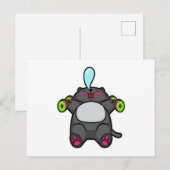 Kat op de borst training met halters briefkaart (Voorkant / Achterkant)