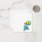 Kat op de fiets in Parijs Notitiekaartje (Voorkant / Achterkant in situ)