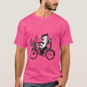  Kat op de fiets T-shirt (Voorkant)