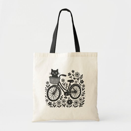 Kat op de fiets tote bag (Voorkant)