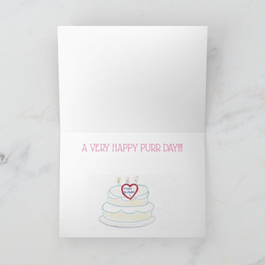  Kat op de geboortecaart Kaart (Binnen)