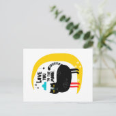 Kat op de maan briefkaart (Staand voorkant)