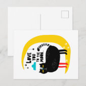 Kat op de maan briefkaart (Voorkant / Achterkant)