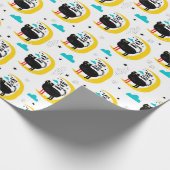 Kat op de maan cadeaupapier (Hoek)