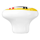 Kat op de maan keramische knop (Zijkant)