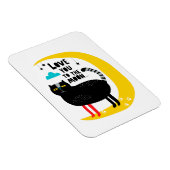 Kat op de maan magneet (Rechterzijde)