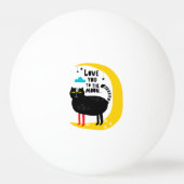 Kat op de maan pingpongbal (Achterkant)