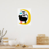 Kat op de maan poster (Keuken)