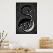 Kat op de maan poster (Keuken)