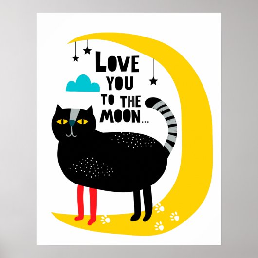 Kat op de maan poster (Voorkant)