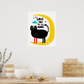 Kat op de maan poster (Keuken)
