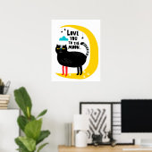 Kat op de maan poster (Thuiskantoor)