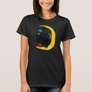 Kat op de maan t-shirt