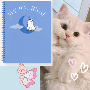 Kat op de maan Tijdschrift 💜💙✨😺 Notitieboek