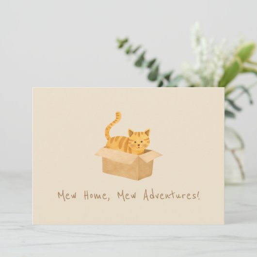 Kat op de Move Cat Bewegen Aankondiging (Staand voorkant)