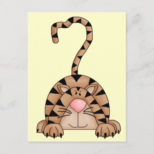 Kat op de prooi briefkaart (Voorkant)