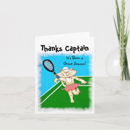 Kat op de rechtbank bedankkaart (Voorkant)