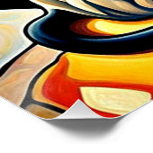 Kat op de rotsen perfect poster (Hoek)