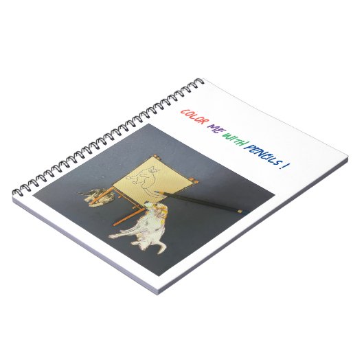 Kat op de schildersezel notitieboek (Linkerzijde)