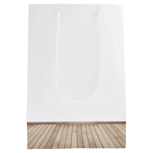 Kat op de stoel met 75e jaarballon medium cadeauzakje (Achterkant)