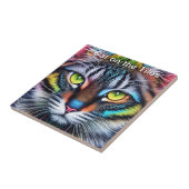 Kat op de Tegels Keramische Tegel Portret Tegeltje (Zijkant)