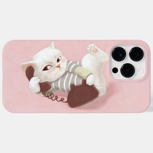 Kat op de telefoon Case-Mate iPhone case (Achterkant (horizontaal))