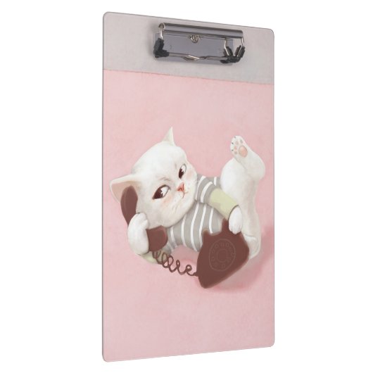 Kat op de telefoon klembord (Rechts)