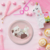 Kat op de telefoon papieren bordje (Feest)