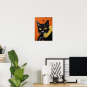 Kat Op De Telefoon Retro Poster Funny Cat Print Vi (Thuiskantoor)