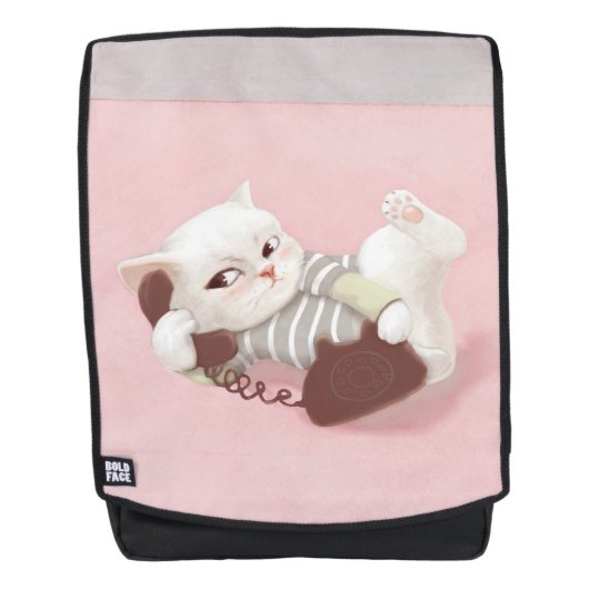 Kat op de telefoon rugtassen (Voorkant)