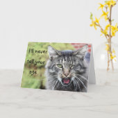 Kat op de verjaardag van de heuvel kaart (Gele Bloem)