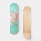 Kat op Donut Pool Float Persoonlijk Skateboard (Voorkant)