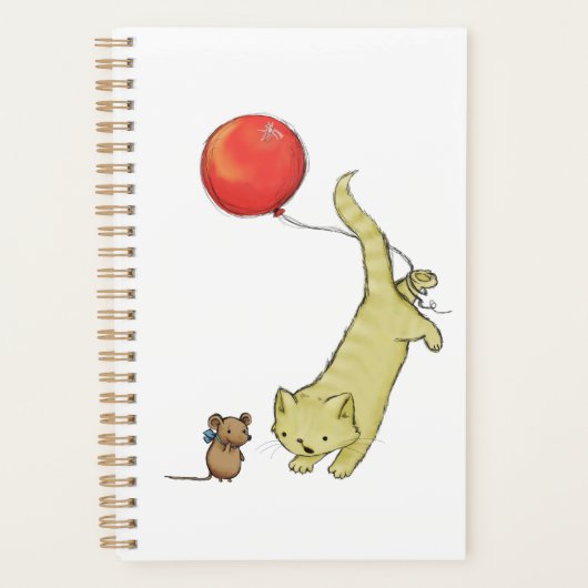 Kat op een ballon planner (Voorkant)