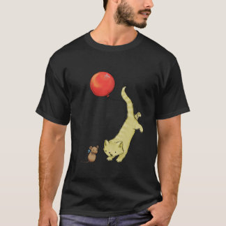 Kat op een ballon t-shirt
