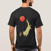 Kat op een ballon t-shirt (Achterkant)