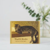 Kat op een balustrade CC0102 Théophile Steinlen Briefkaart (Staand voorkant)