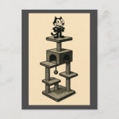 Kat op een boom briefkaart (Voorkant)