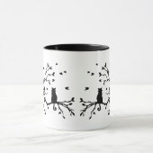 Kat op een boom - Silhouette Mok (Midden)