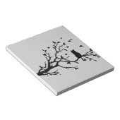 Kat op een boom - Silhouette Notitieblok (Schuin)