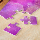 Kat op een brood dat in de ruimte vliegt legpuzzel (Zijkant)