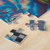 Kat op een discobal Disco Diva Legpuzzel (Zijkant)