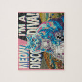 Kat op een discobal Disco Diva Legpuzzel (Verticaal)