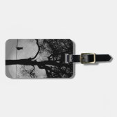 Kat op een draad Volle Maan Bagagelabel (Voorkant horizontaal)