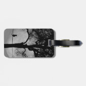 Kat op een draad Volle Maan Bagagelabel (Achterkant horizontaal)