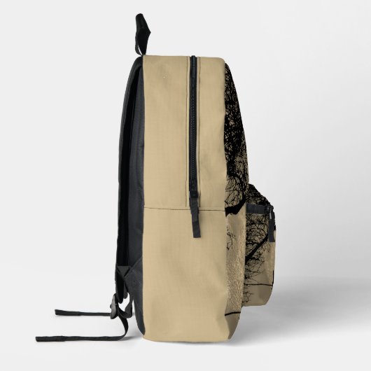 Kat op een draad Volle Maan Bedrukte Rugzak (Links)