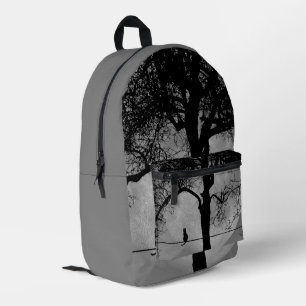 Kat op een draad Volle Maan Bedrukte Rugzak