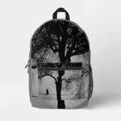 Kat op een draad Volle Maan Bedrukte Rugzak (Voorkant)