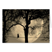 Kat op een draad Volle Maan Blank Binnen (Voorkant Horizontaal)