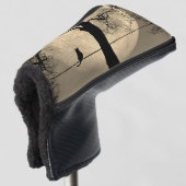 Kat op een draad Volle Maan Golfheadcover (3/4 voorkant)