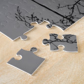 Kat op een draad Volle Maan Legpuzzel (Zijkant)